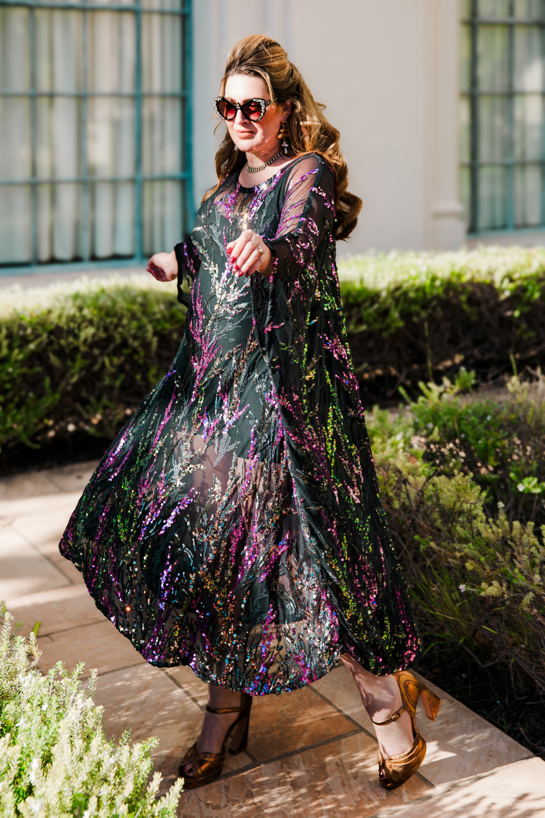 Runway Sequin Kaftan in "Nacht"