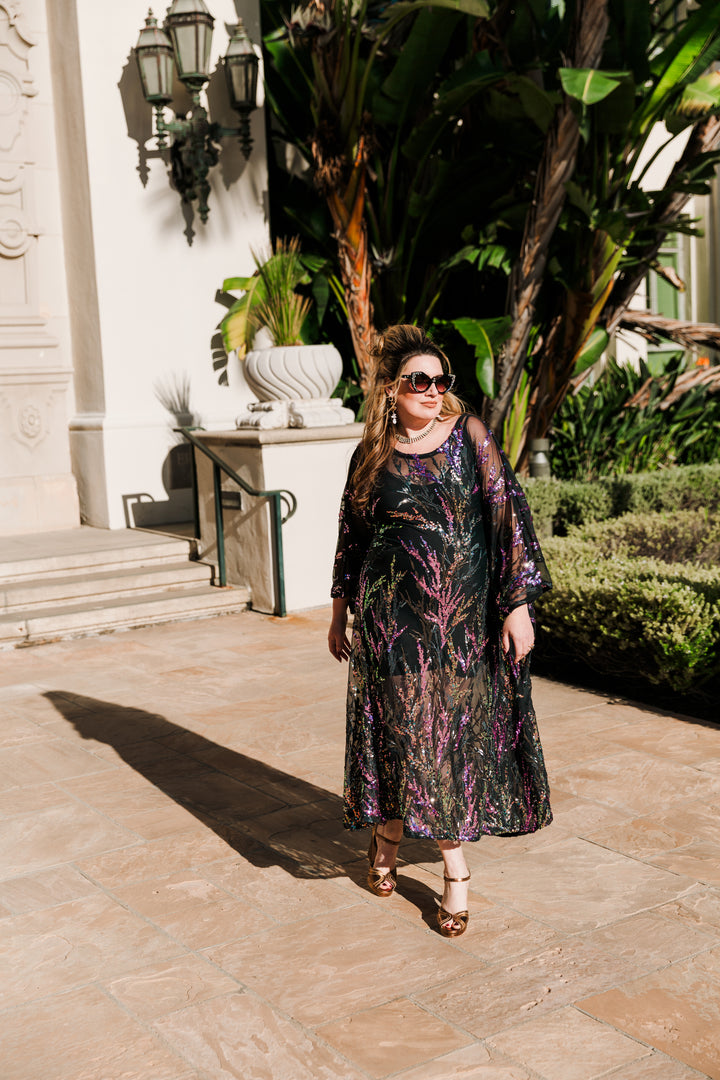 Runway Sequin Kaftan in "Nacht"