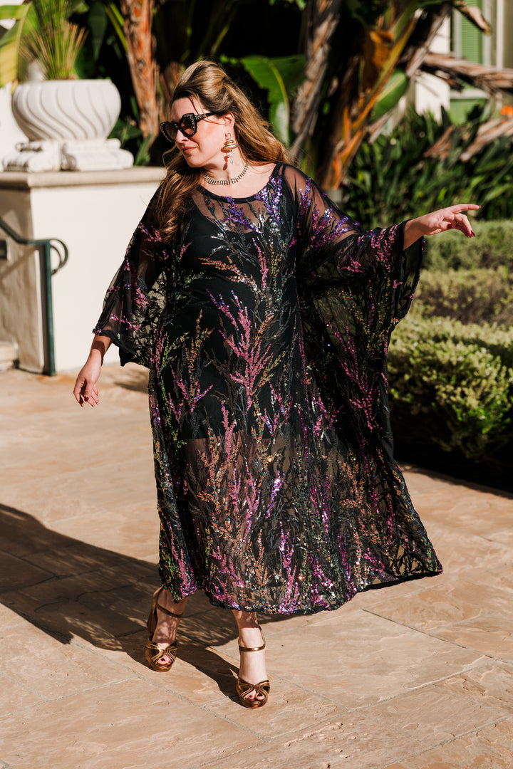 Runway Sequin Kaftan in "Nacht"