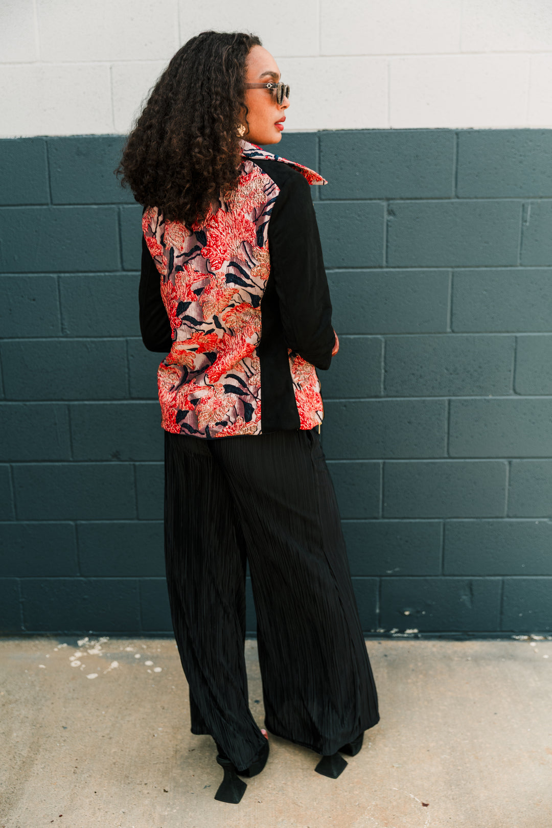 Moto Jacket in "WTF Flower" (Pink)