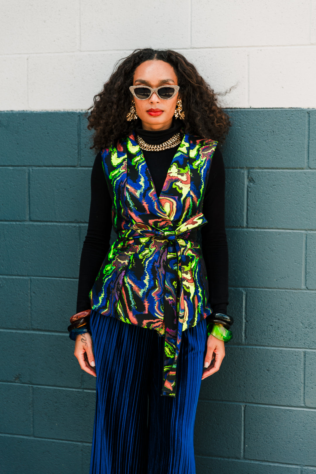 Lusso Jacquard Waistcoat in "Brat Marble"