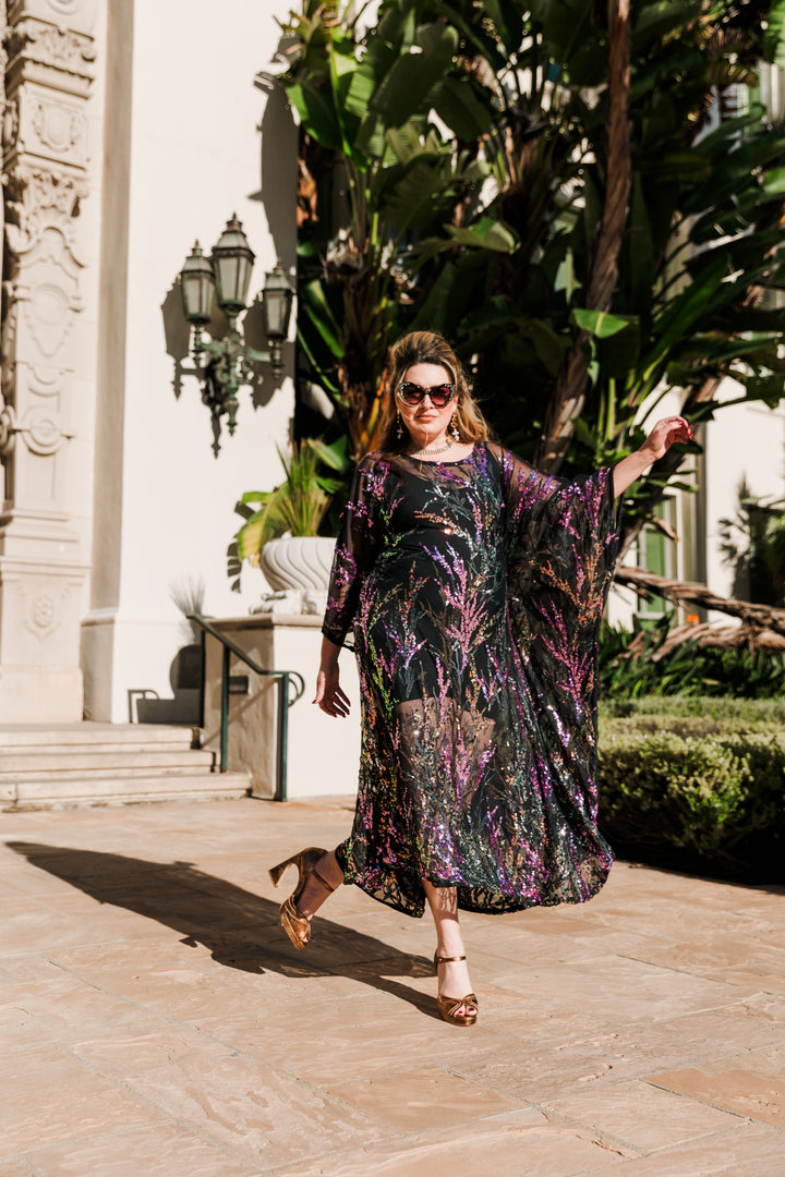 Runway Sequin Kaftan in "Nacht"