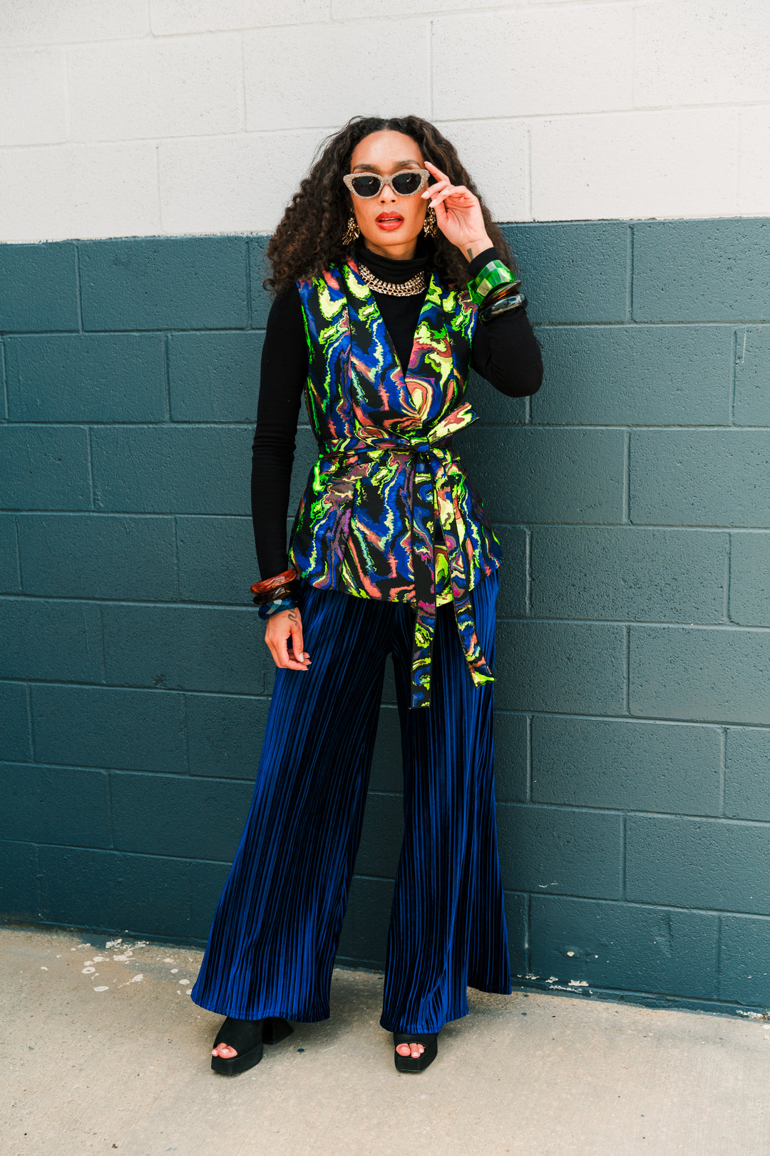 Muse Pants in “Velvet Slink" (Blue)