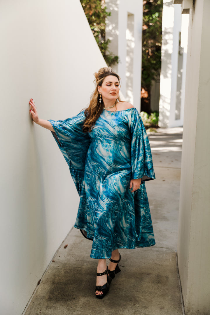 Runway Sequin Kaftan in "Obsidian Sky"