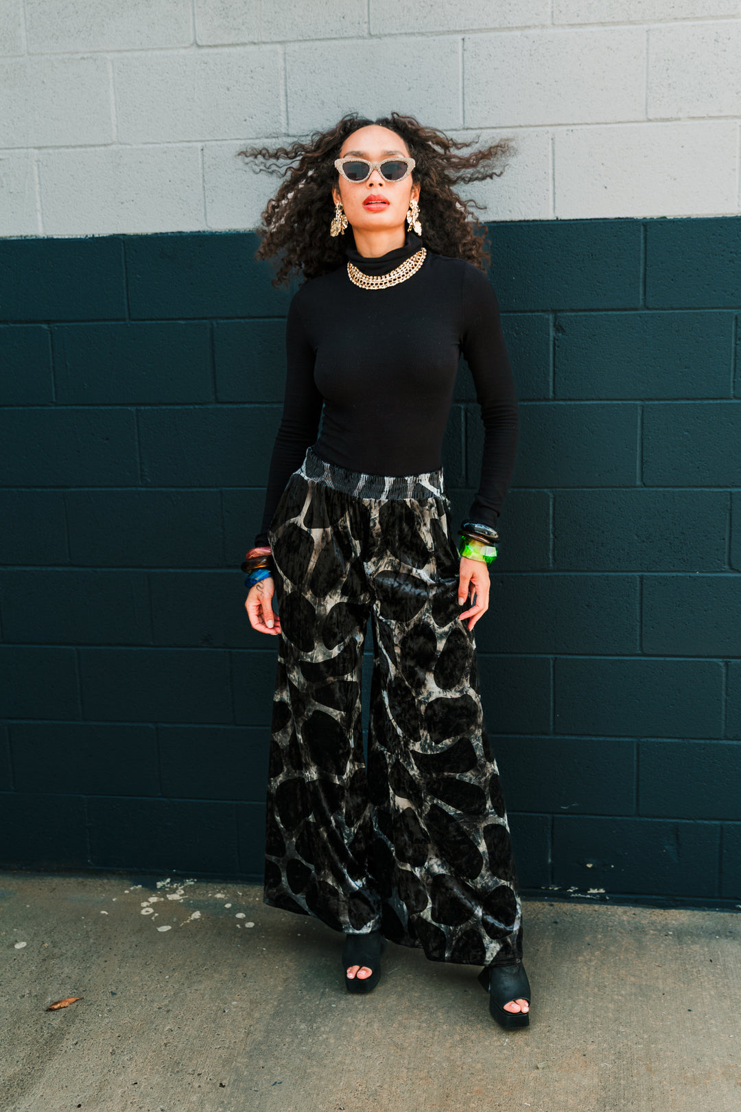Muse Pants in “Blob Velvet"