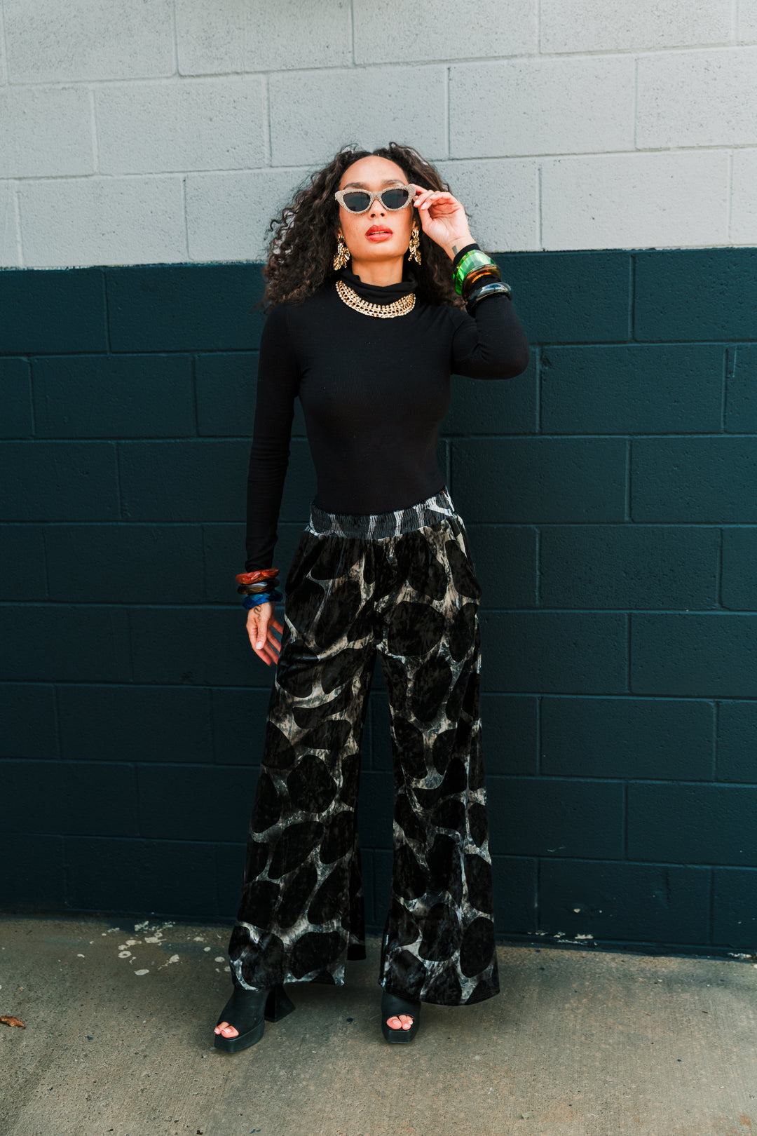 Muse Pants in “Blob Velvet"