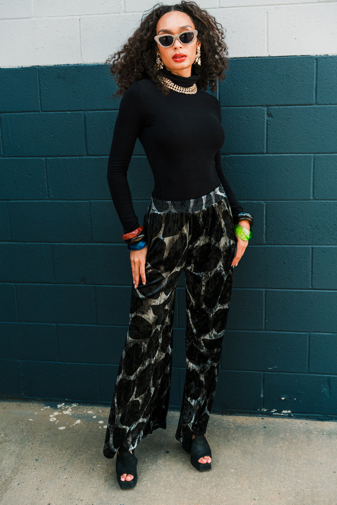 Muse Pants in “Blob Velvet"