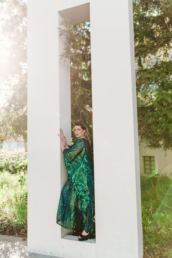 Runway Sequin Kaftan in "Moonfall"