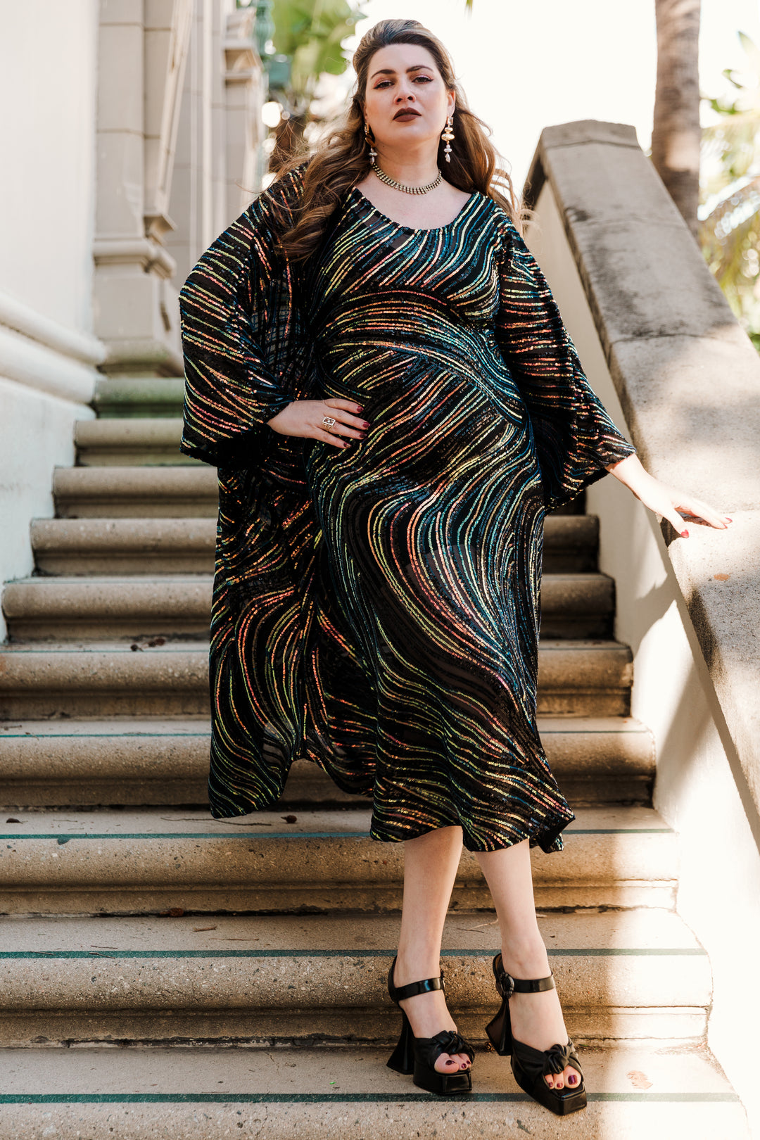 Runway Sequin Kaftan in "Stormlight"