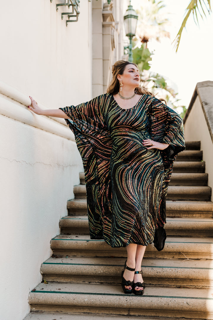 Runway Sequin Kaftan in "Stormlight"