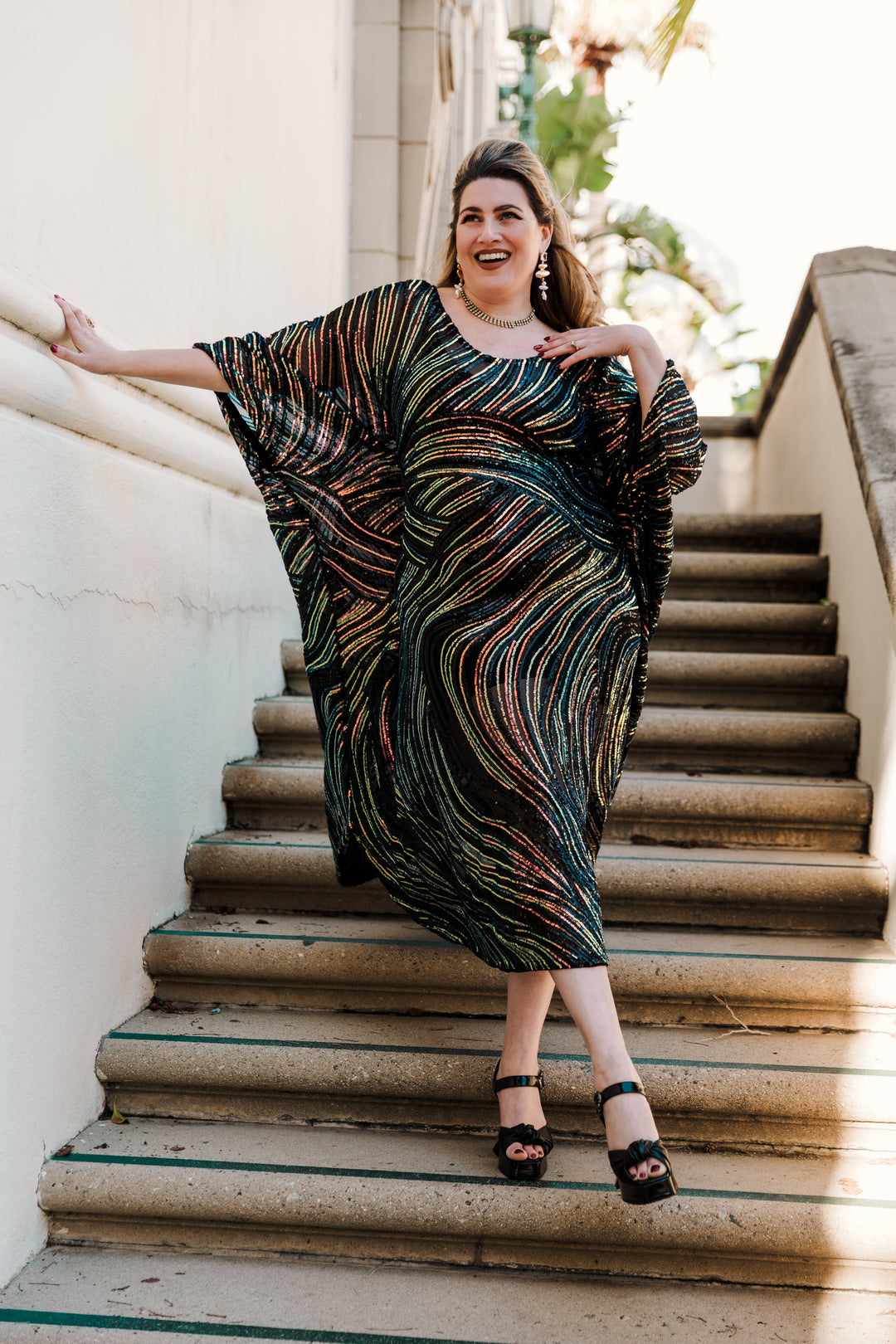 Runway Sequin Kaftan in "Stormlight"