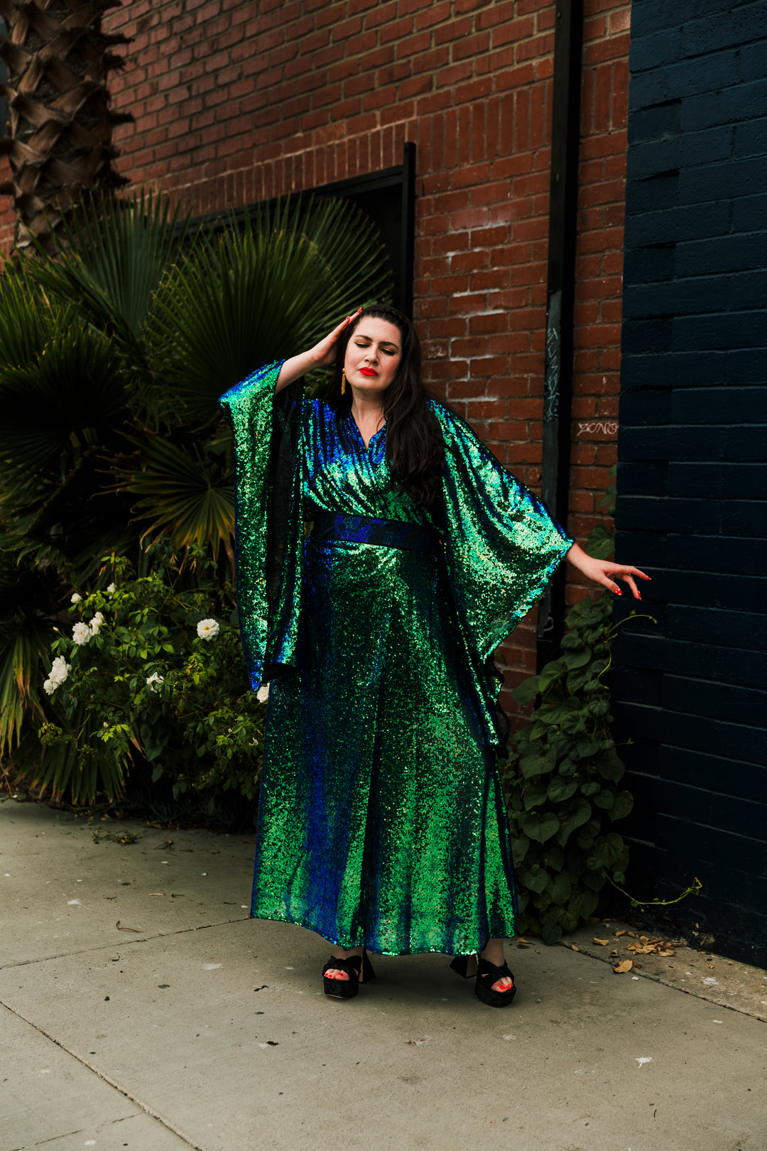 Runway Bohémienne Kimono Robe in "Elphaba”