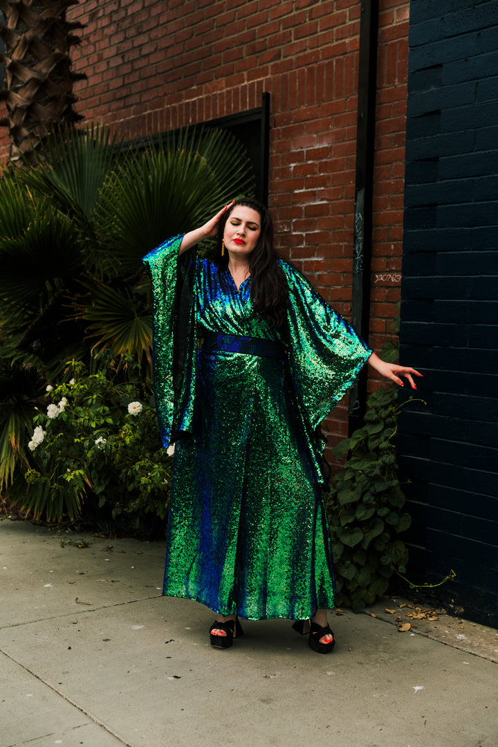 Runway Bohémienne Kimono Robe in "Elphaba”