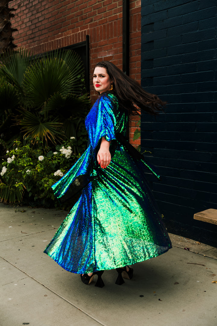 Runway Bohémienne Kimono Robe in "Elphaba”