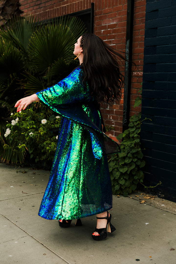 Runway Bohémienne Kimono Robe in "Elphaba”