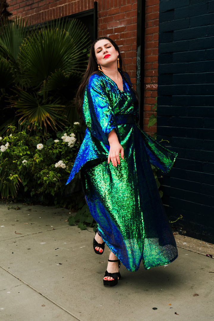 Runway Bohémienne Kimono Robe in "Elphaba”