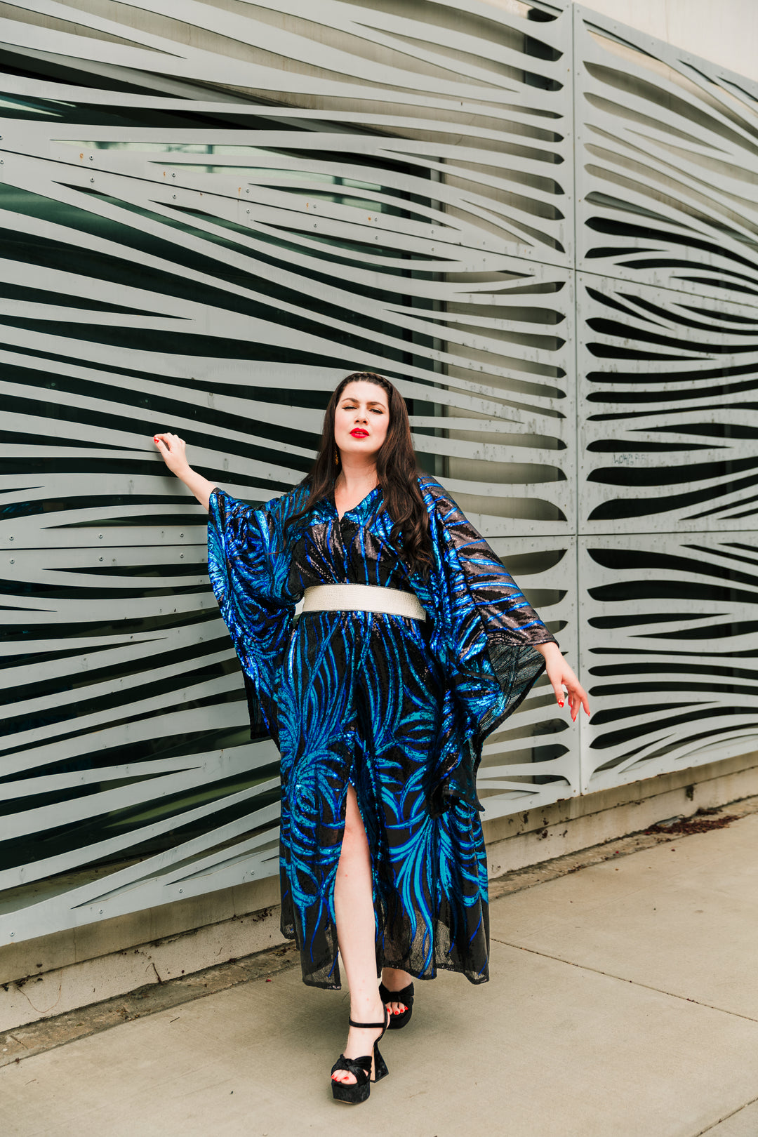 Bohémienne Sequin Kimono Robe in “Lady Sapphire Noir” (Multiple Colors)