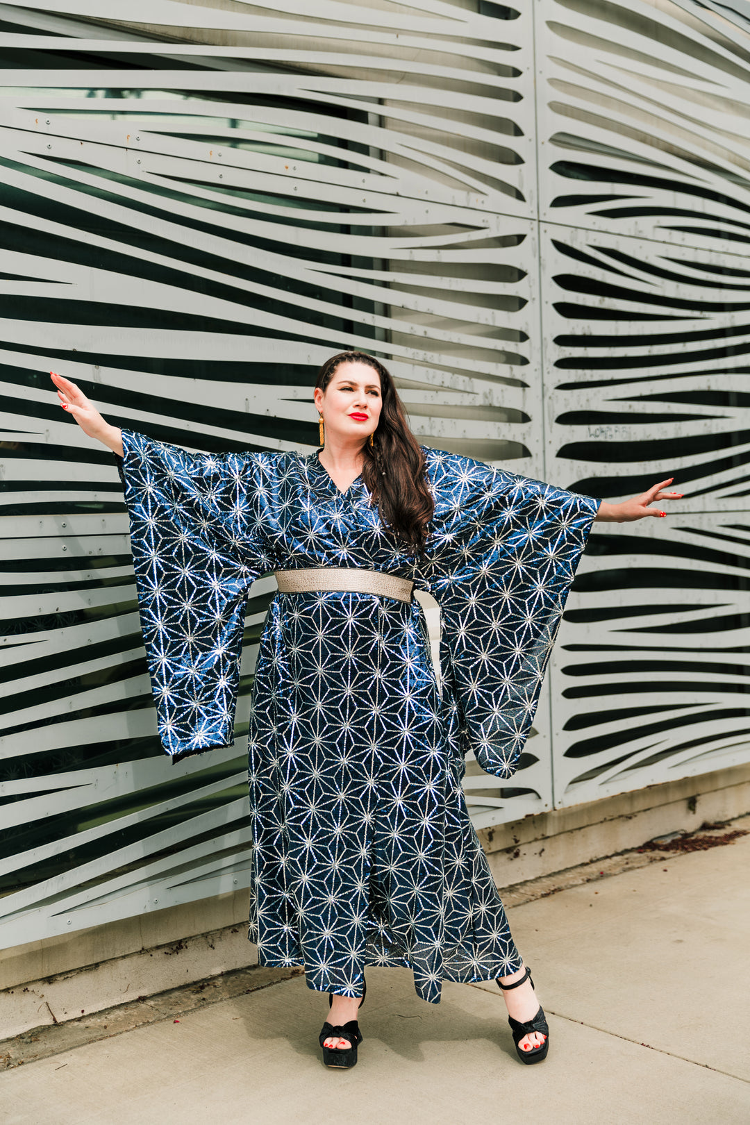 Runway Bohémienne Kimono Robe in "Celestial Beauty”