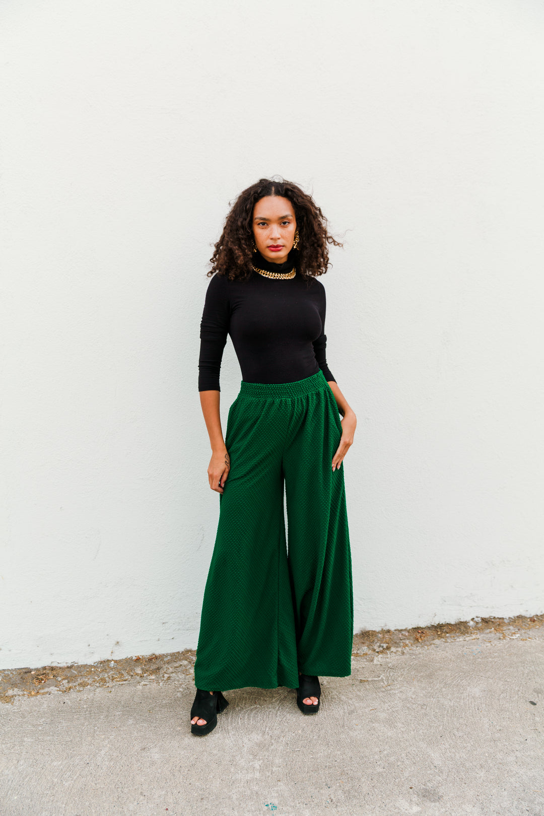 Muse Pants in “Dots" (Spruce)