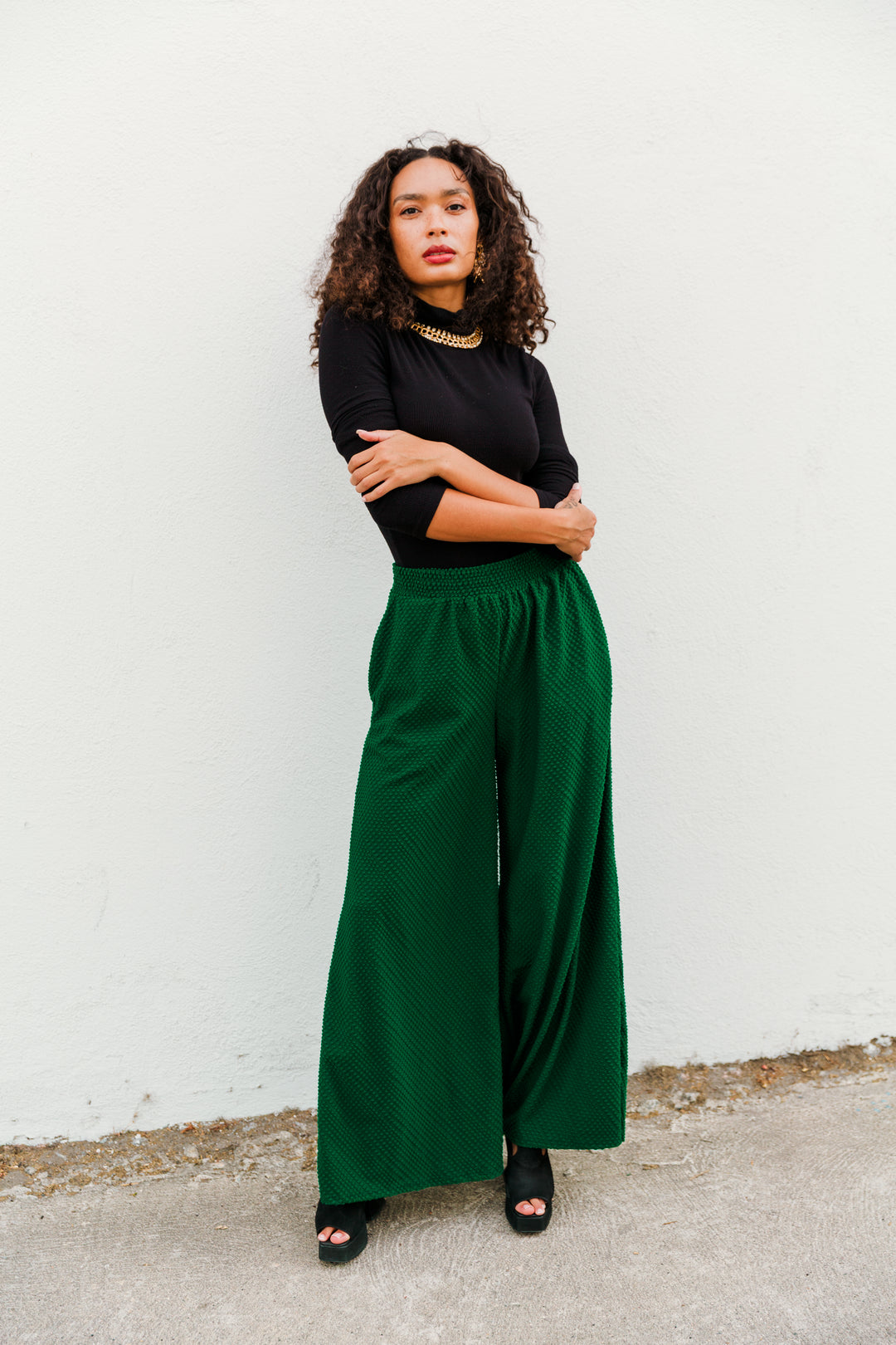 Muse Pants in “Dots" (Spruce)