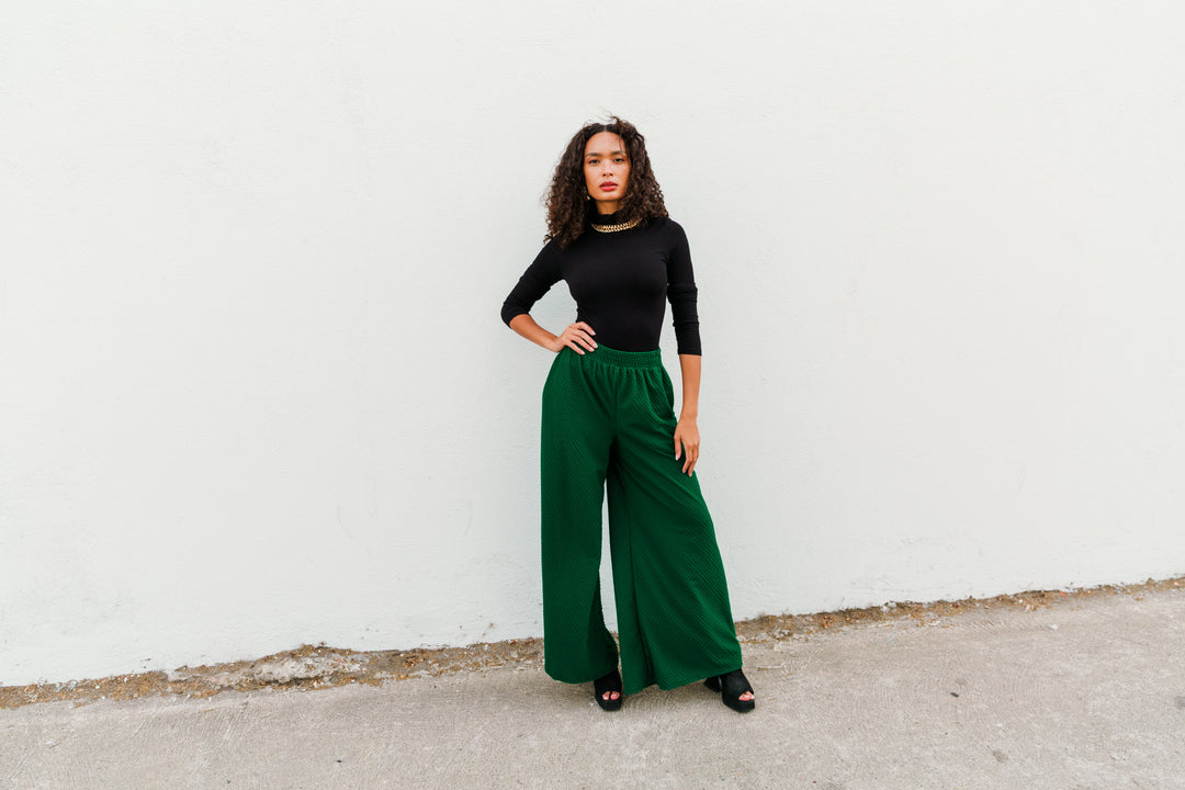 Muse Pants in “Dots" (Spruce)