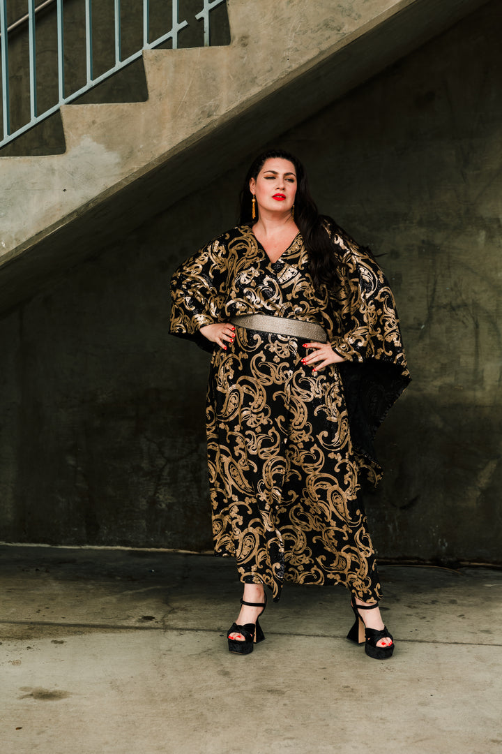 Bohémienne Kimono Robe in “Leda”