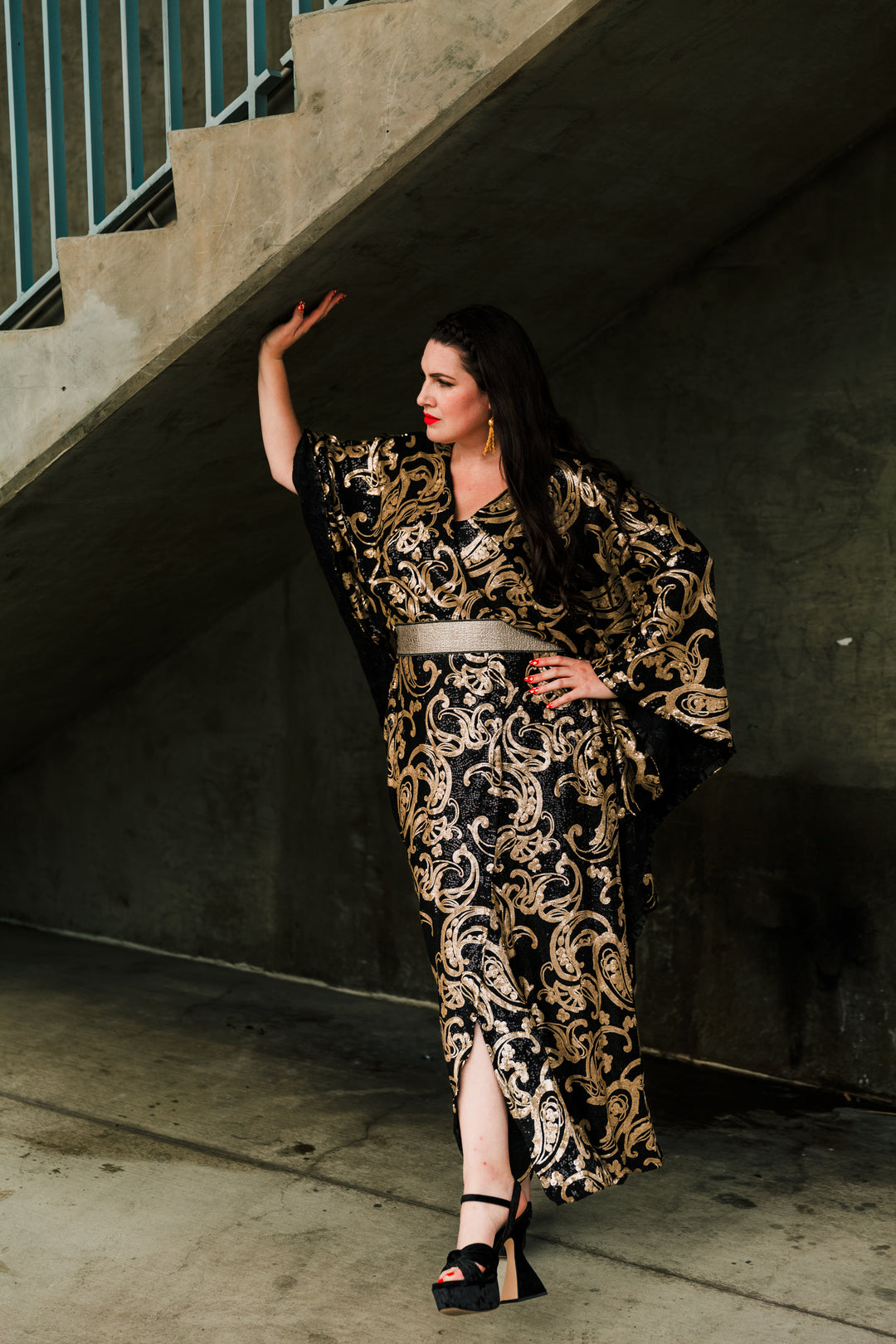 Bohémienne Kimono Robe in “Leda”