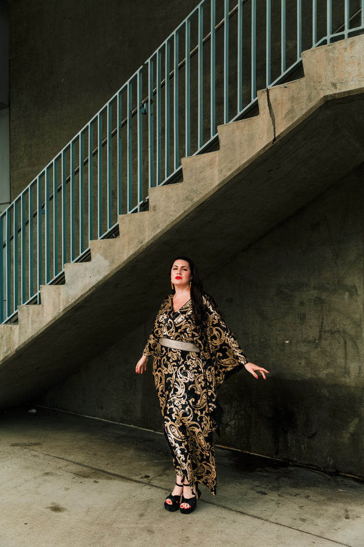 Bohémienne Kimono Robe in “Leda”