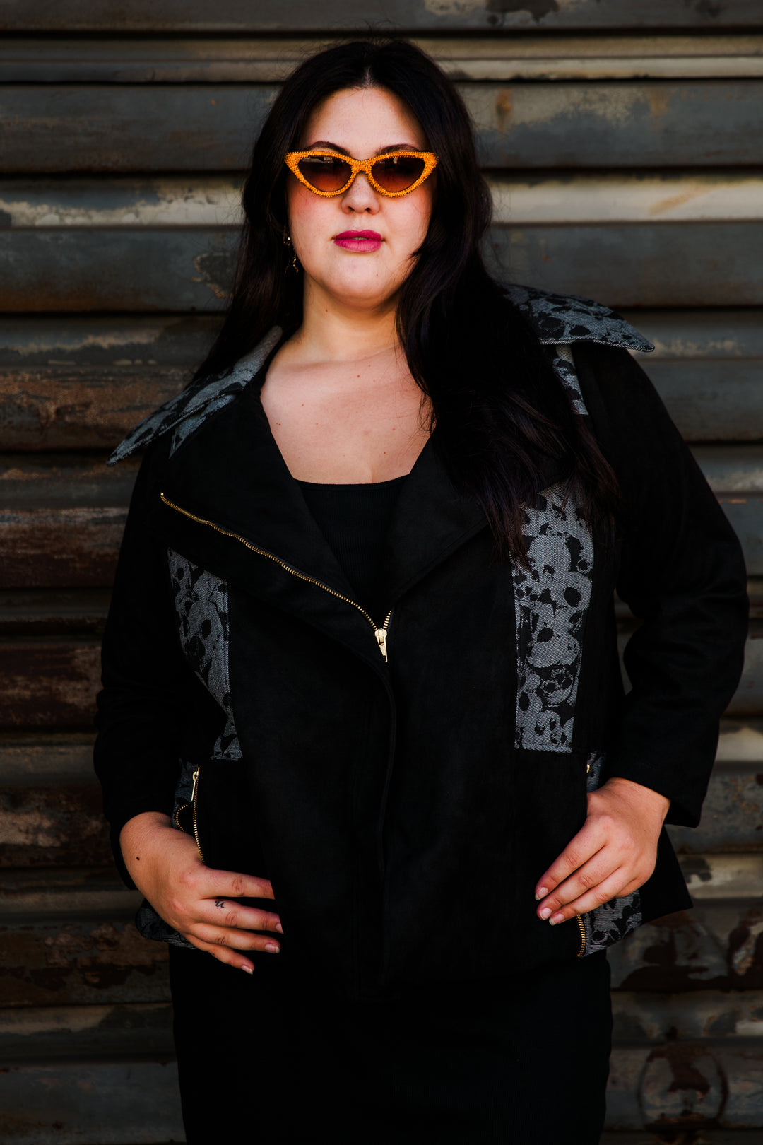 Moto Jacket in "Skulls"