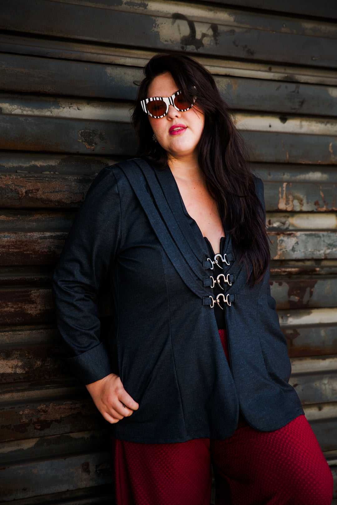 Sartorialist Ponte Blazer in "Denim”