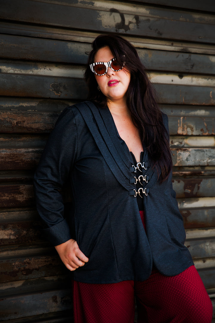 Sartorialist Ponte Blazer in "Denim”