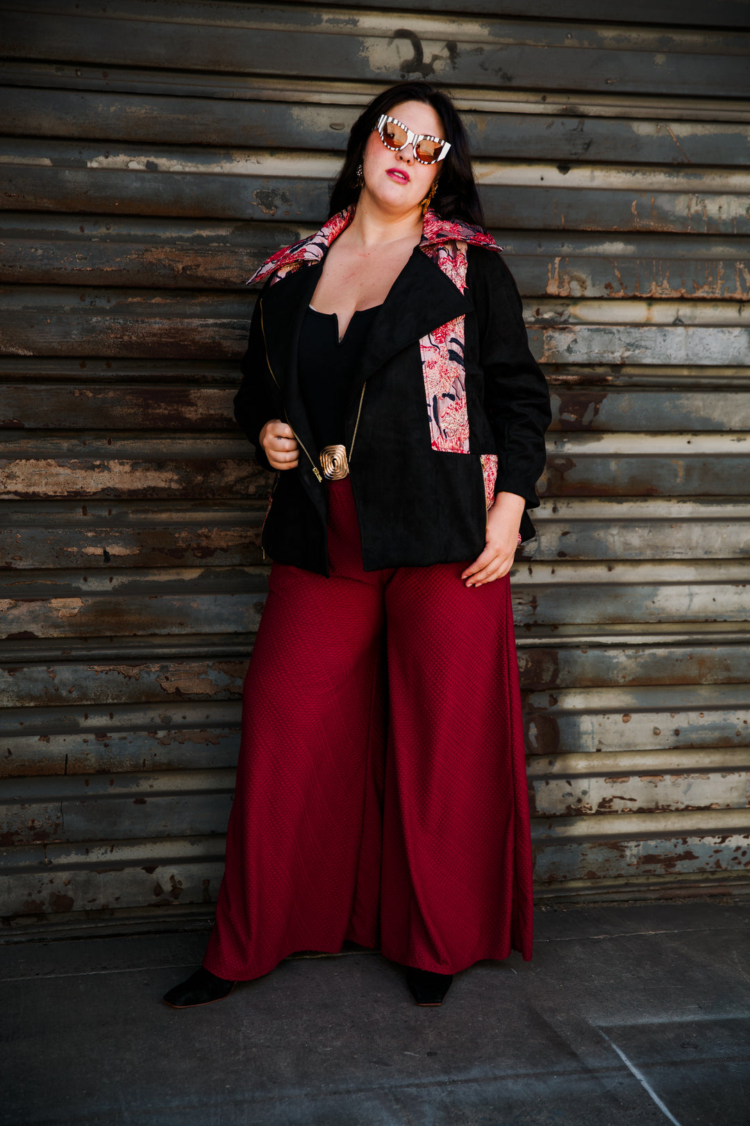 Moto Jacket in "WTF Flower" (Pink)