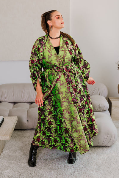 Parisian Coat in "Daphne" (Purple and Green)