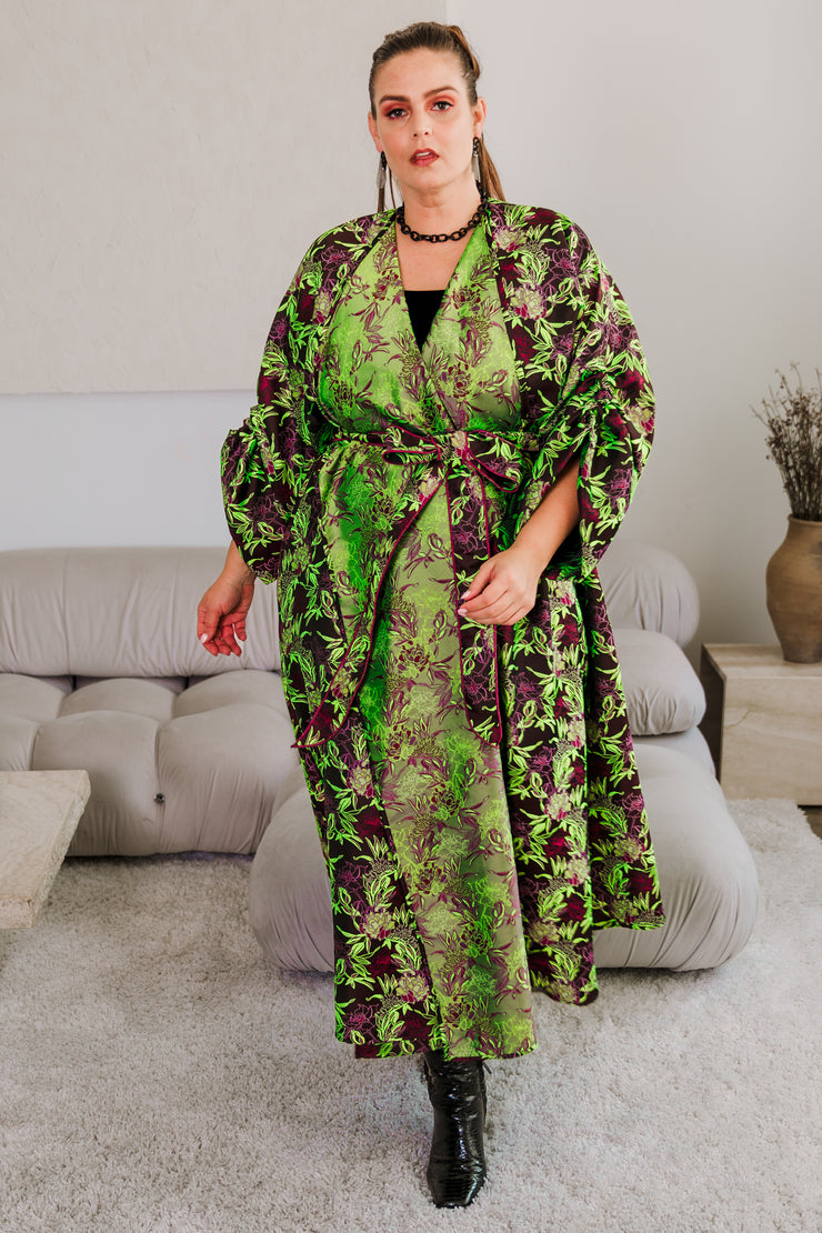 Parisian Coat in "Daphne" (Purple and Green)