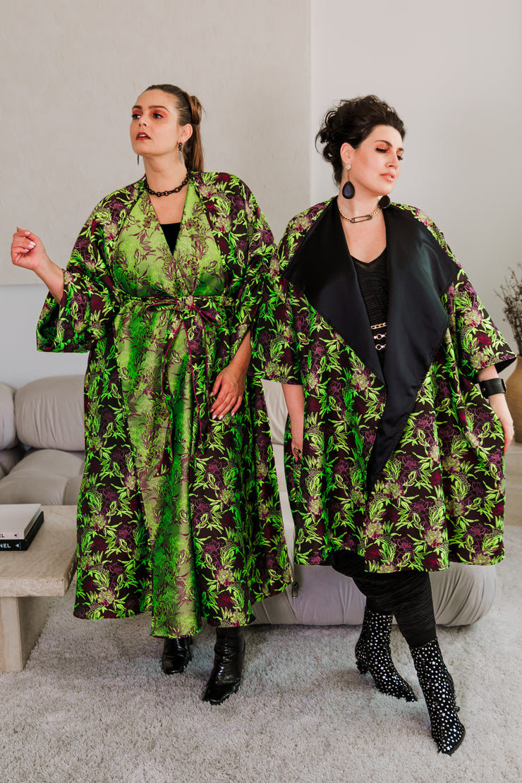 Parisian Coat in "Daphne" (Purple and Green)