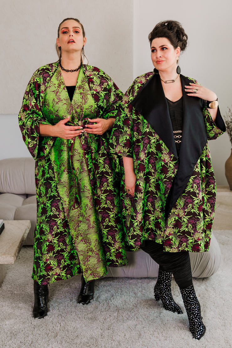 Parisian Coat in "Daphne" (Purple and Green)