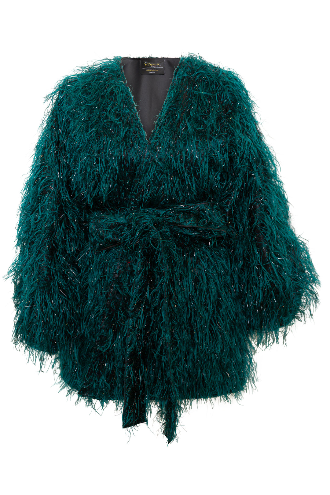 Theater Jacket in “Shag Tinsel" (Emerald)