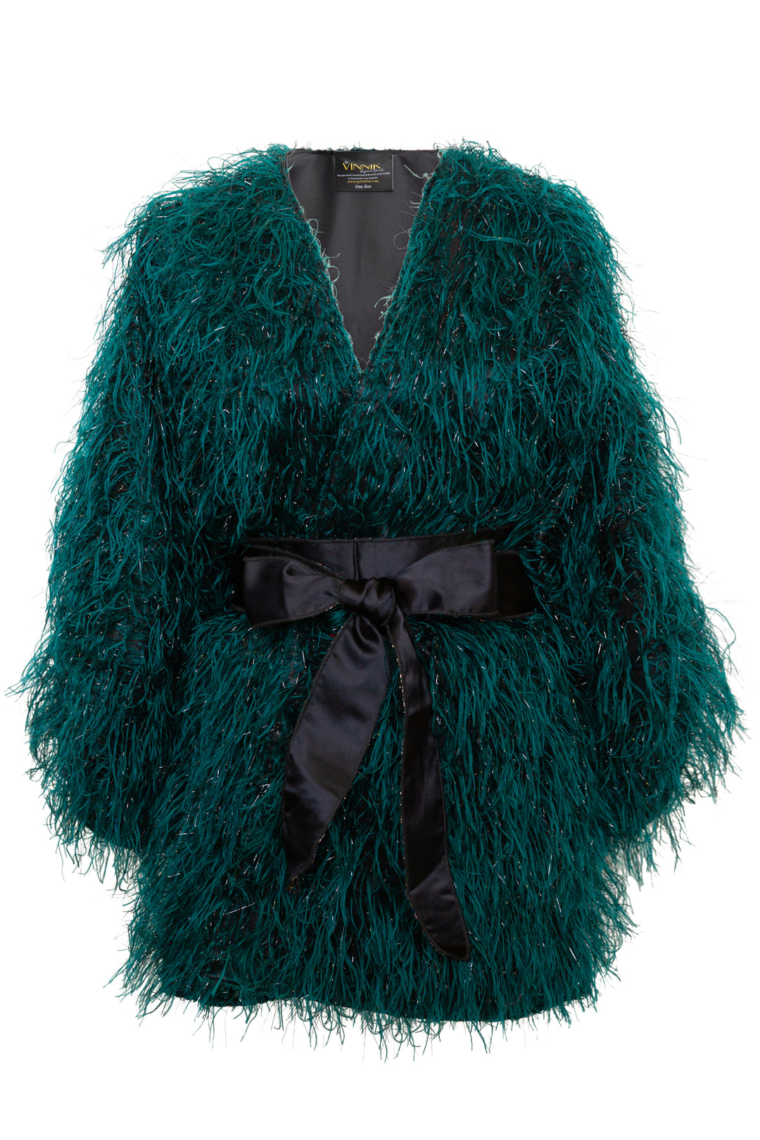 Theater Jacket in “Shag Tinsel" (Emerald)