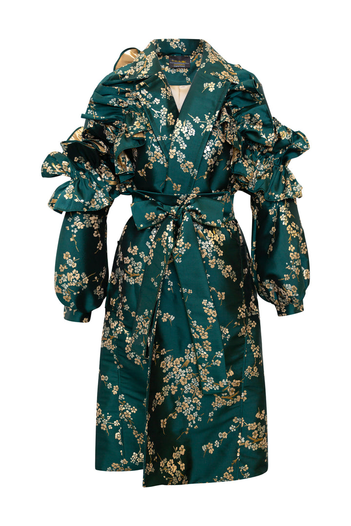 Ruffle Trench Coat in “Madama Butterfly”