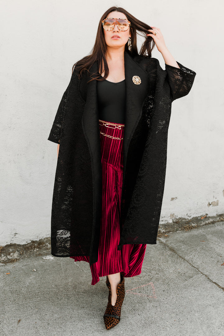 Opera Coat in "Black Lace"