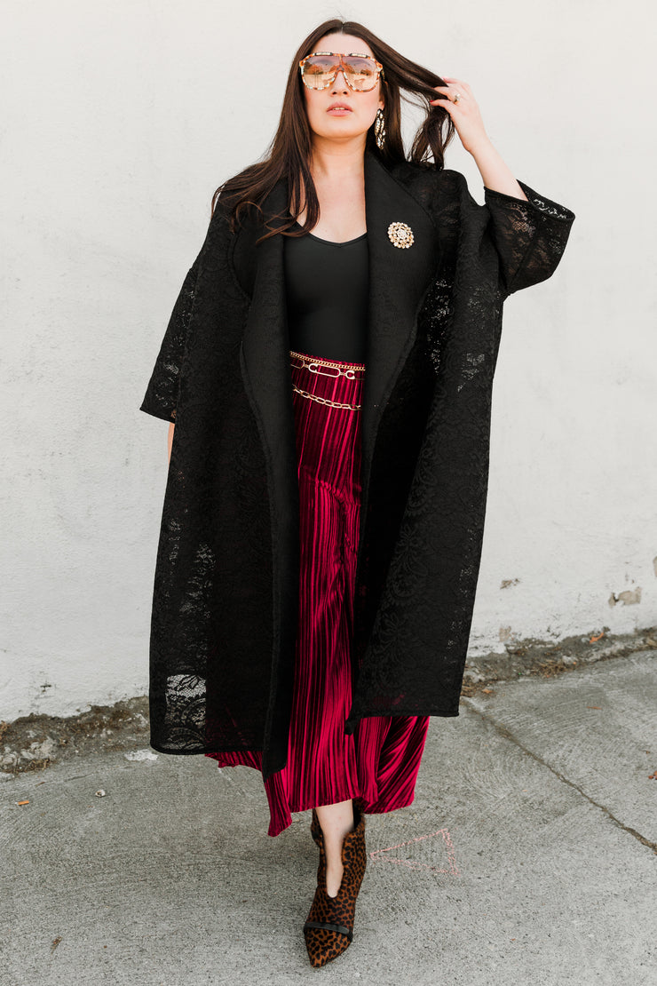 Lace Opera Coat (Black)