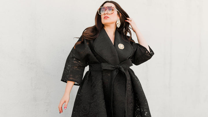 Opera Coat in "Black Lace"