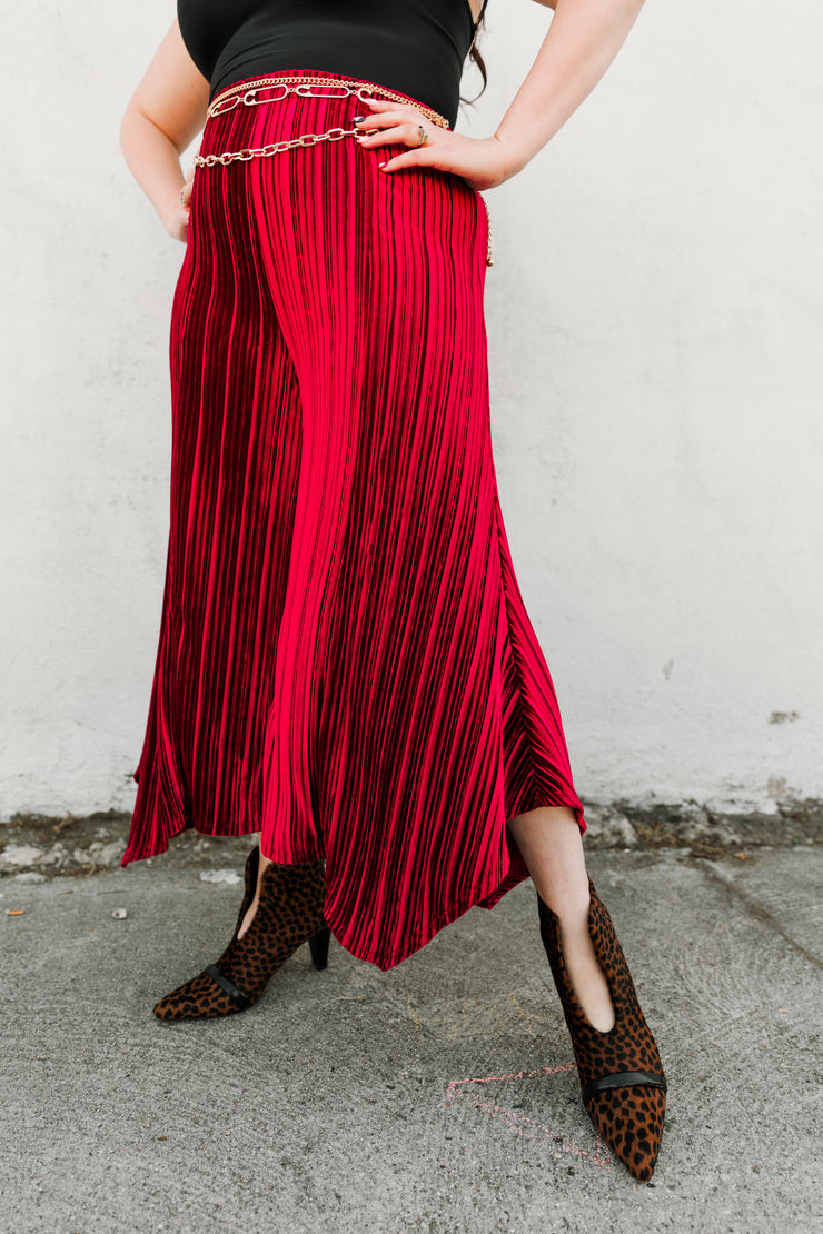 Slink Pants “Oxblood Velvet"