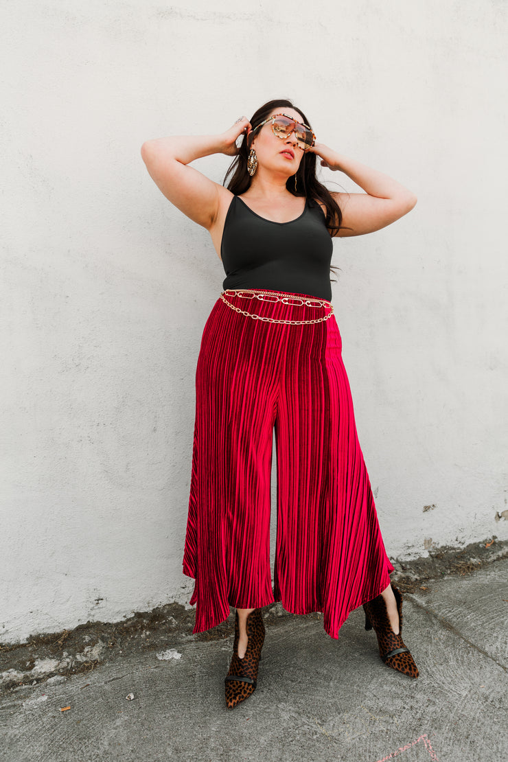 Slink Pants “Oxblood Velvet"