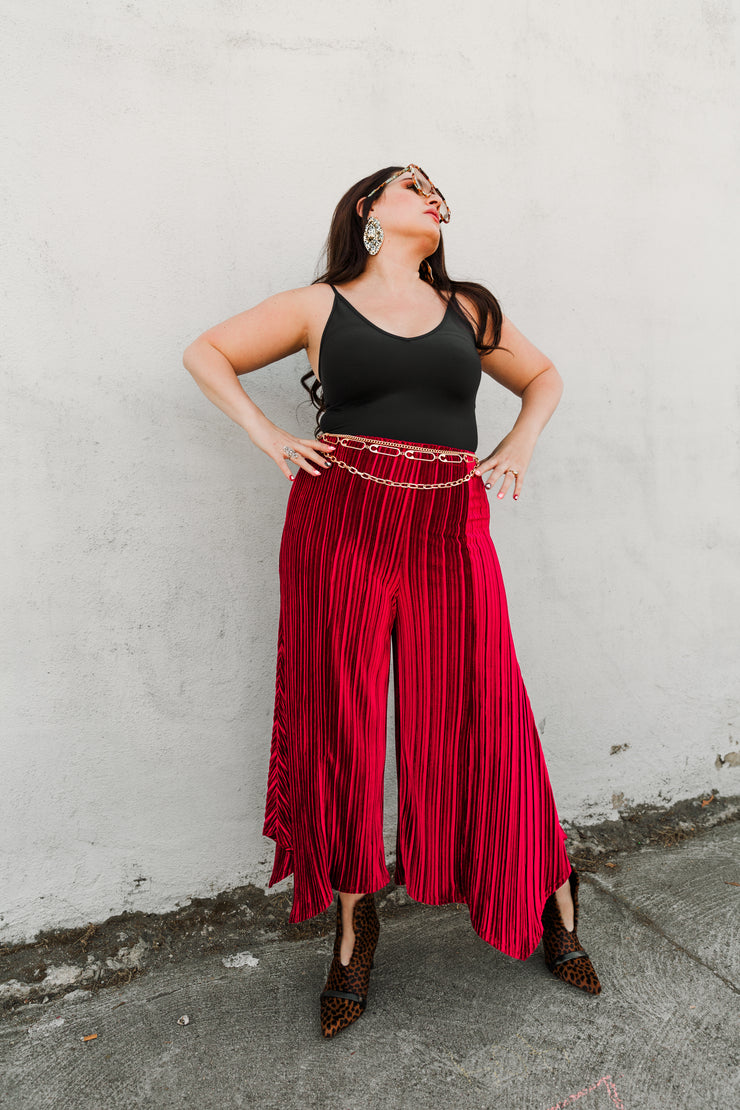 Slink Pants “Oxblood Velvet"