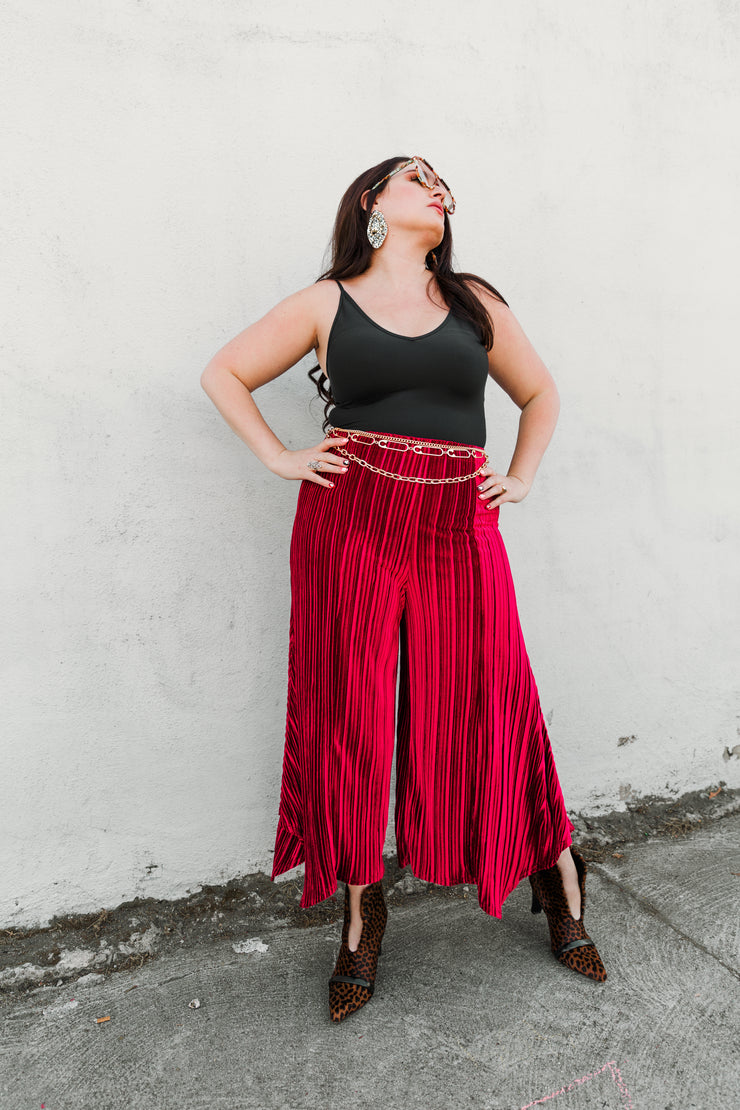 Slink Pants “Oxblood Velvet"