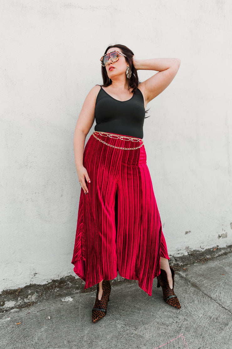 Slink Pants “Oxblood Velvet"