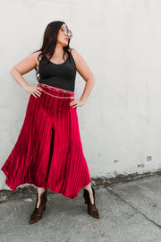 Slink Pants “Oxblood Velvet"