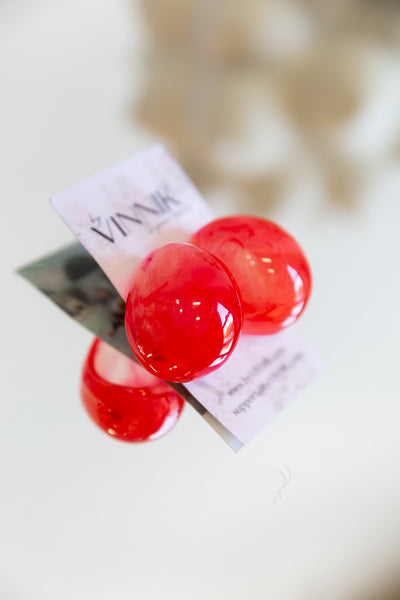 Fuchsia Dome Earrings