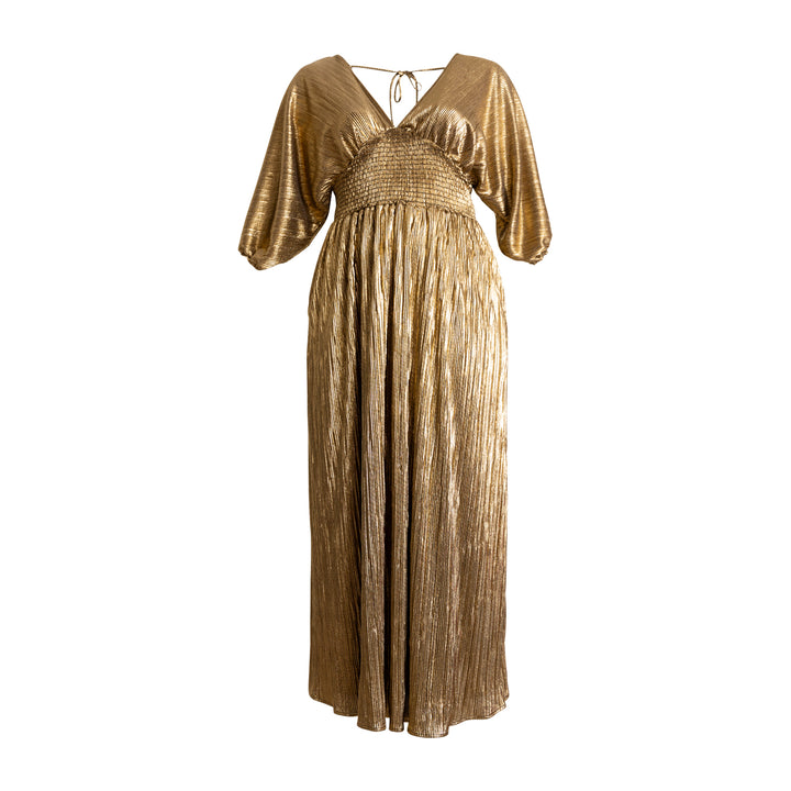 Colla Voce Dress in “Liquid Gold”